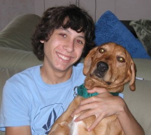 Corelli, one of my rescues, found his wonderful, happily-ever-after home with the Navarro family (pictured here with his best friend Vincent Navarro), thanks to Rita Martinez of Vizsla Rescue Fund (VRF). Spicy Stories Save Lives is my way of giving back to VRF and many other amazing groups.