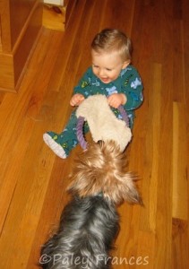 My son Aiden at 10 months with Crispin