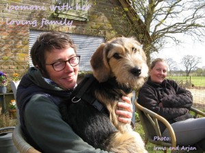 Stichting AAI found a wonderful forever home for Ipomoni with her loving parents Irma and Arjan. Photo: Irma