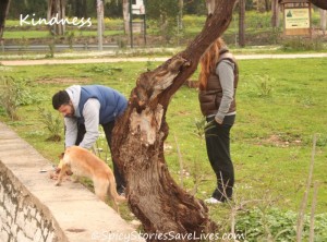 A nice young man and woman stopped by every day to feed her