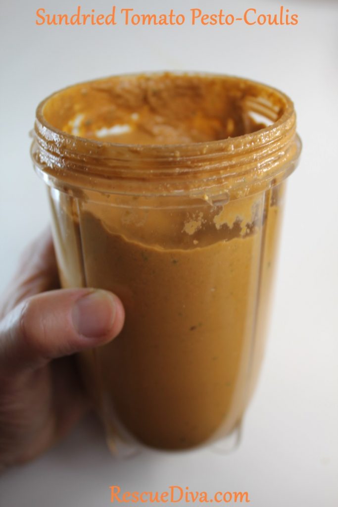 Sun-Dried Tomato Basil Pesto-Coulis Sauce (romantic vegan recipe)